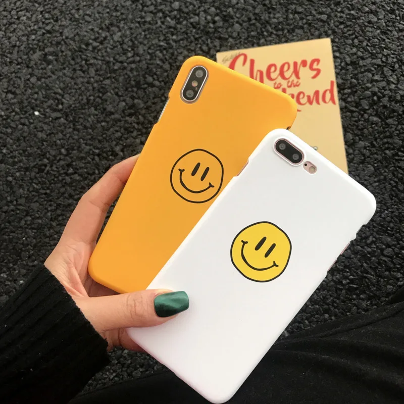 Новый креативный чехол для телефона со смайликом iPhone X XS XR XSMax 8 7 6 6S PluS жесткий с