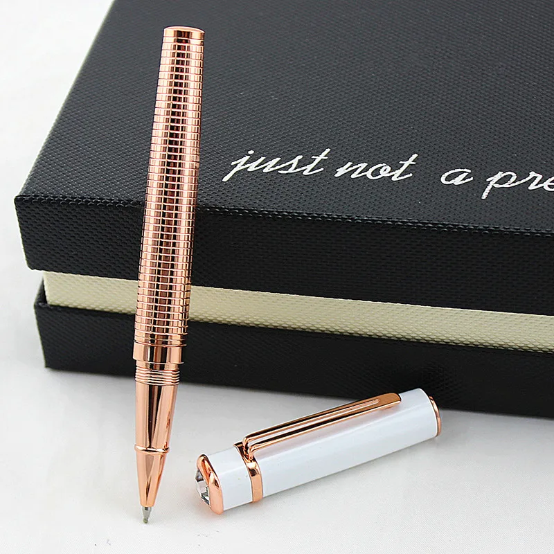 Роскошная золотая шариковая ручка с алмазной ручкой гладкая металлическая для