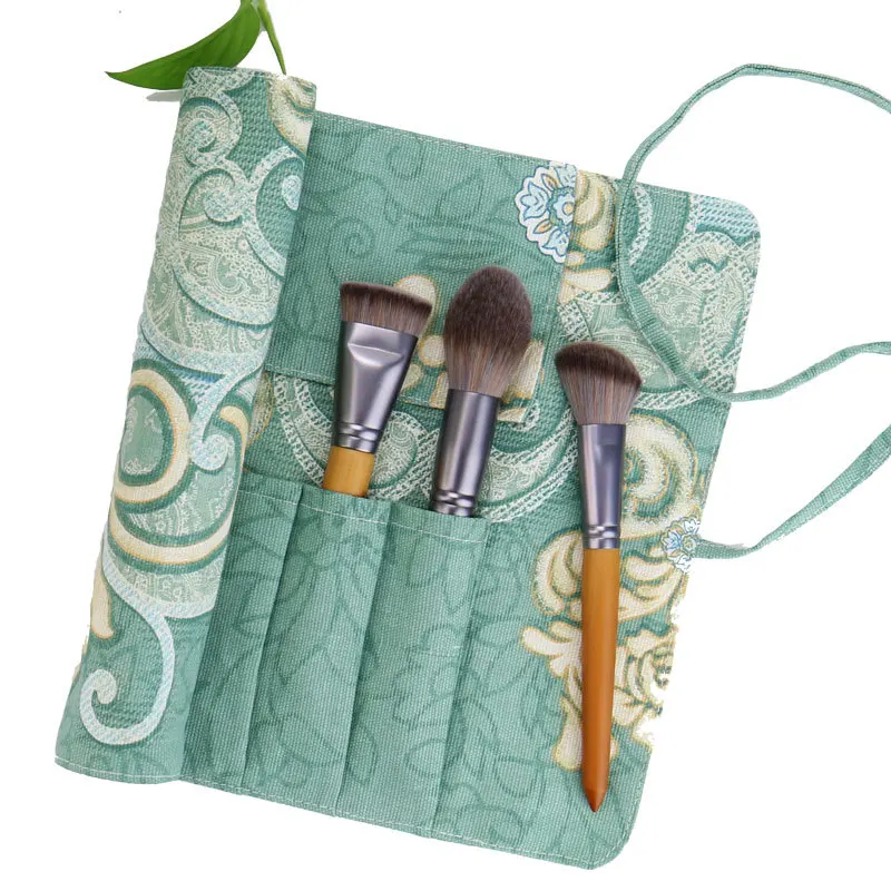 1 шт. рулон кисти для макияжа чехол держатель косметики с кисточками на поясе