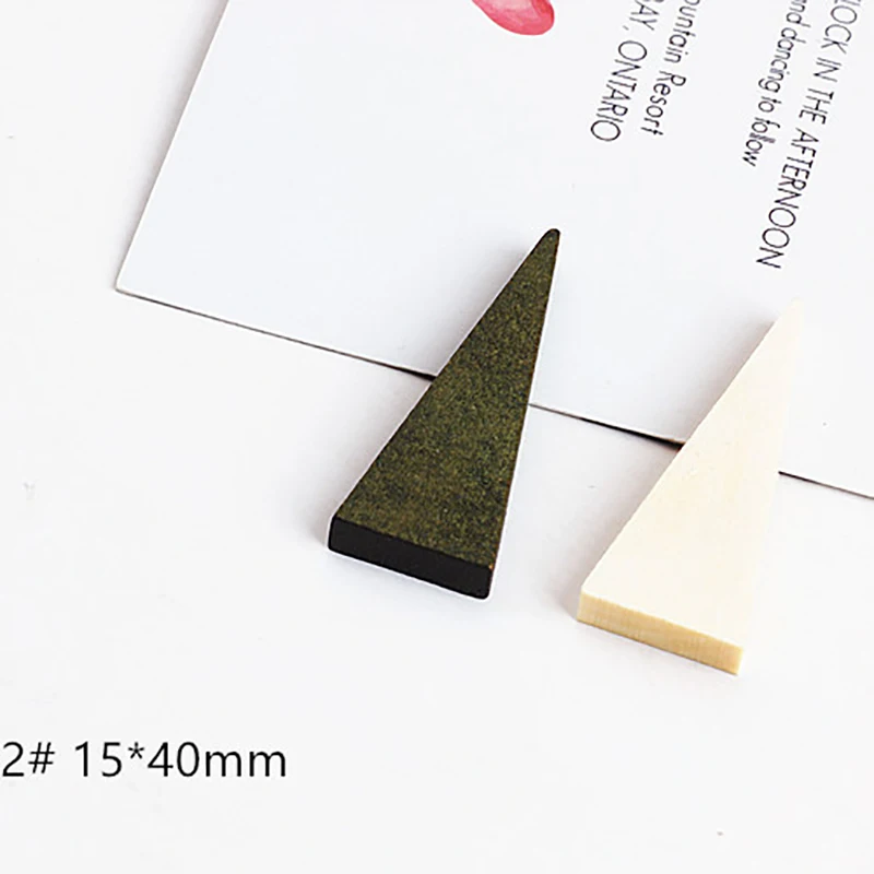 10 шт. корейские геометрические треугольные серьги из цельного дерева для женщин