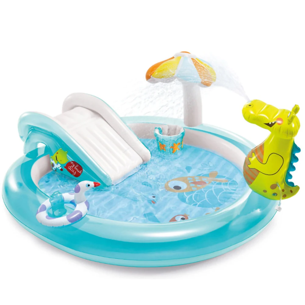 Аквапарк, надувной бассейн для семьи и детей, Детский бассейн с распылителем крокодиловой воды