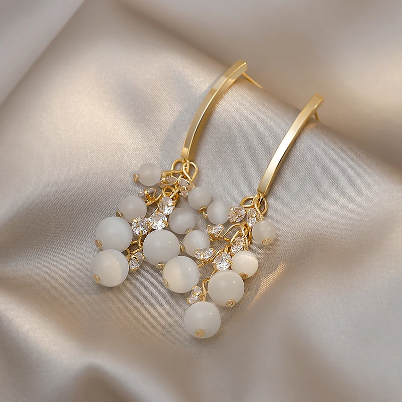 

Hanging Earrings Long Drop Earrings For Women's Korean Fashion Jewelry Girl Wedding Party Fine Jewelry For Woman Cute Earings