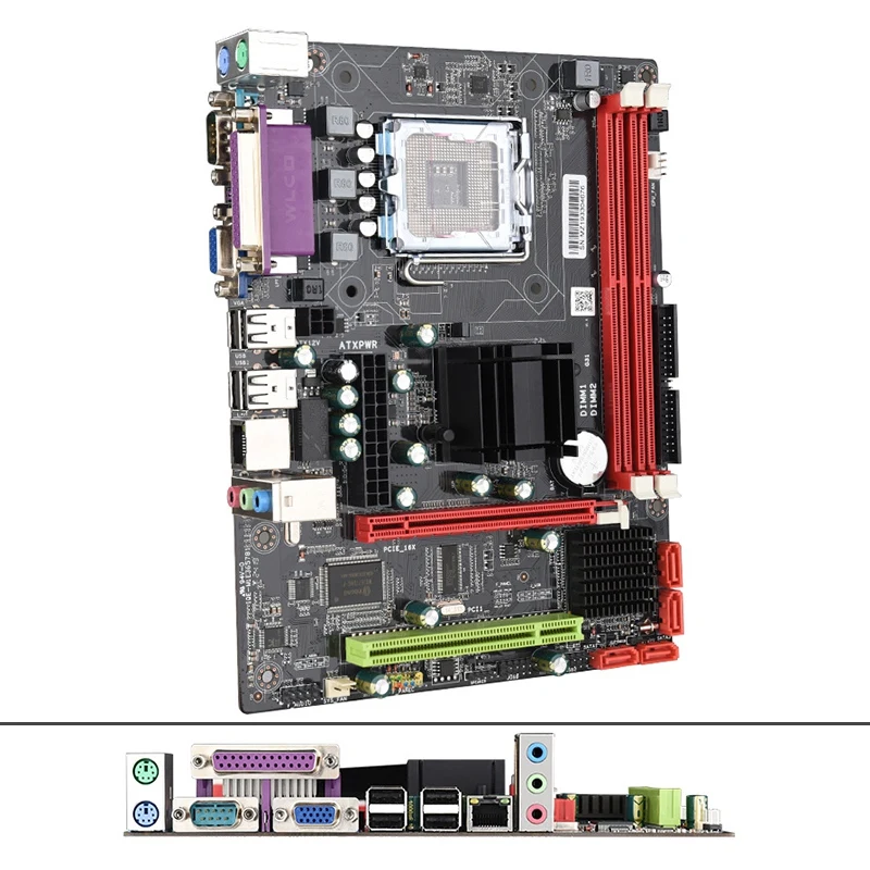 G31 компьютерная Материнская плата LGA775 Pin Sup port s DDR2 память с LPT COM портом|Материнские