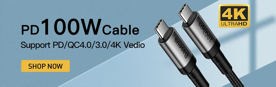 Кабель Baseus PD 60 Вт USB C к usb type C для MacBook Pro Xiaomi mi 9 8 Red mi K20 Pro светодиодный кабель type C Quick Charge 4,0 PD USB-C
