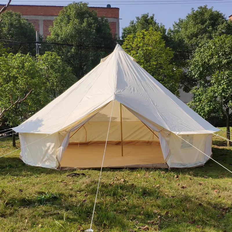 Bestellen Größe 3M,4M,5M,6M Glocke Typ Outdoor Leinwand Zelt, Große Katastrophe Relief Zelt, Kunden Flamme Hemmende Leinwand Warme Indische Zelt