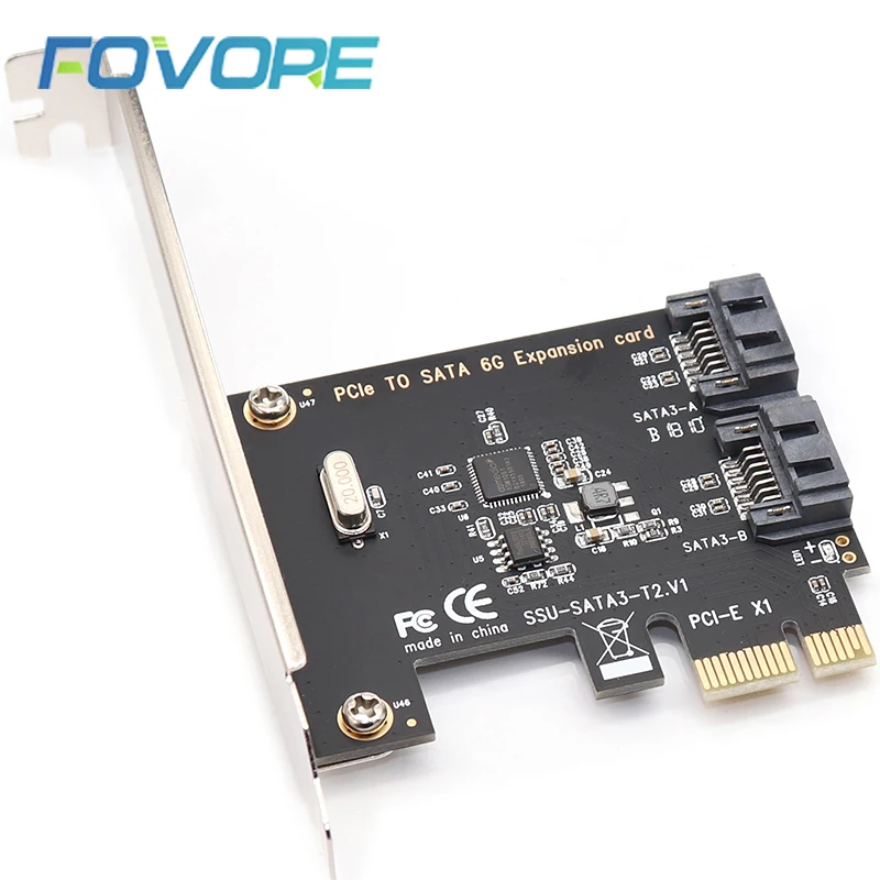 pci e к 2 портам sata 3 iii 30 6 гбитс адаптер ssd pc