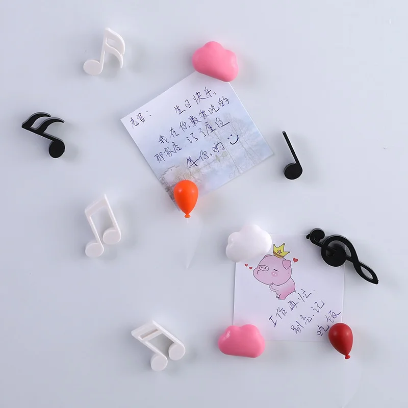6Pcs/Set Creative Music Style Piano Melody Note Three-dimensional Refrigerator Sticky Household Kitchen Decoration Accessories | Дом и сад