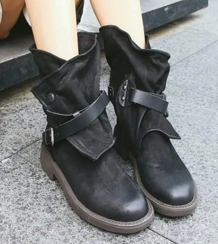Женская обувь botas mujer сезон осень-зима сапоги до середины икры из искусственной