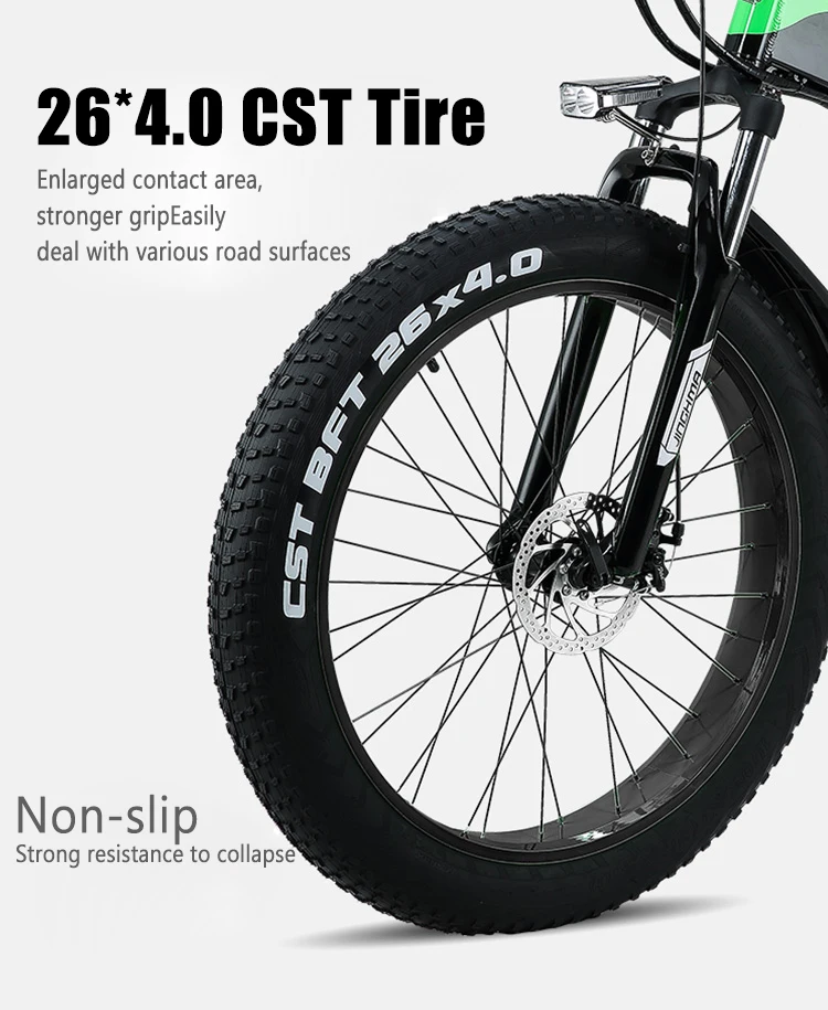 Новый велосипед складной электрический мощный мотор 1000 Вт снежный горный 48V10AH