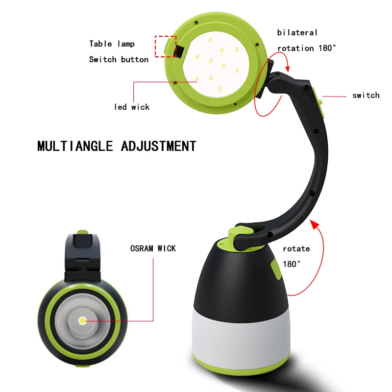 4 in 1 Multifunction led Flashlight Emergency lamp USB Charging Desk Lamp outdoor Camping | Лампы и освещение