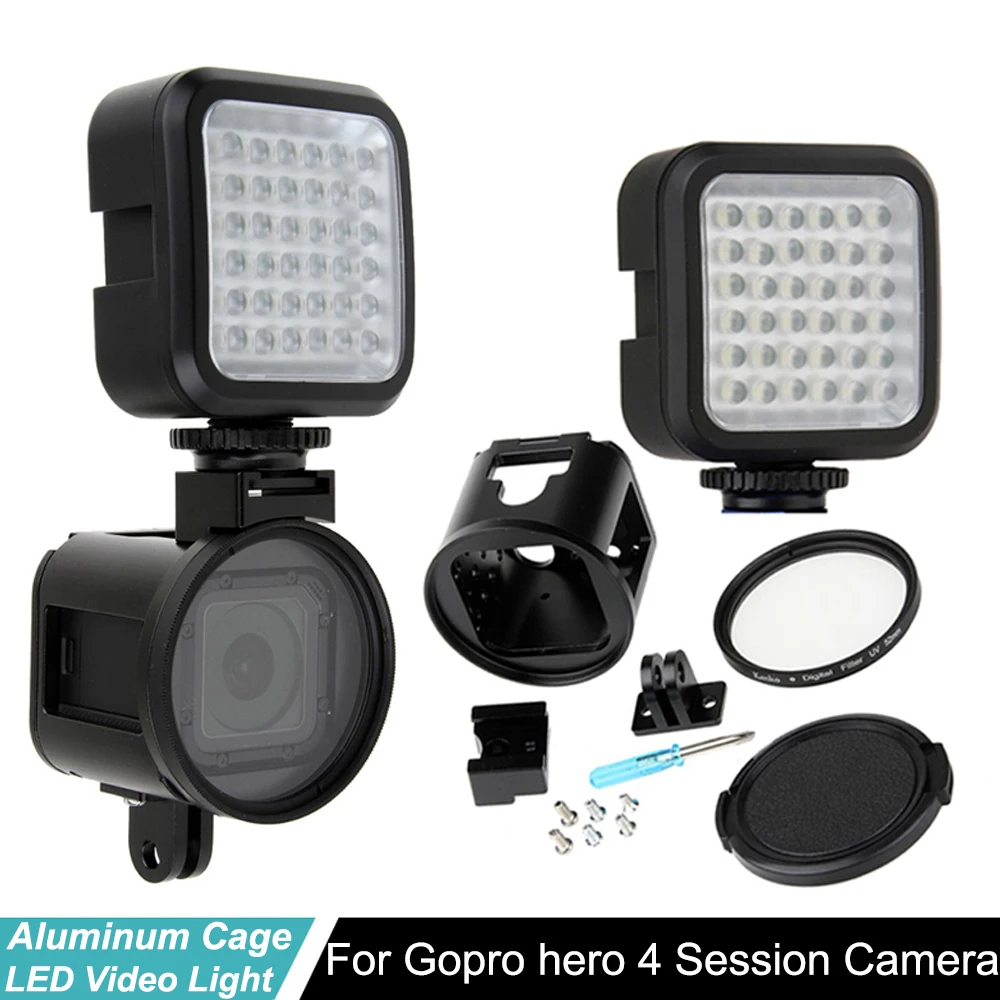 Go pro hero4 Session корпус из сплава с ЧПУ УФ крышка объектива металлическая клетка