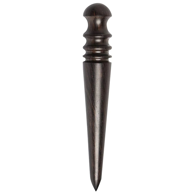

Wooden Leather Burnisher Tool - Tapered Edge Slicker Features 4 Grooves for Burnishing of Various Leather Thicknesses