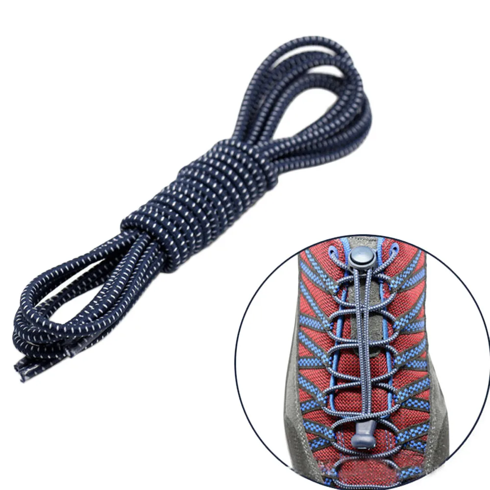 1 пара шнурки без завязок круглые эластичные для обуви детей и взрослых кроссовки