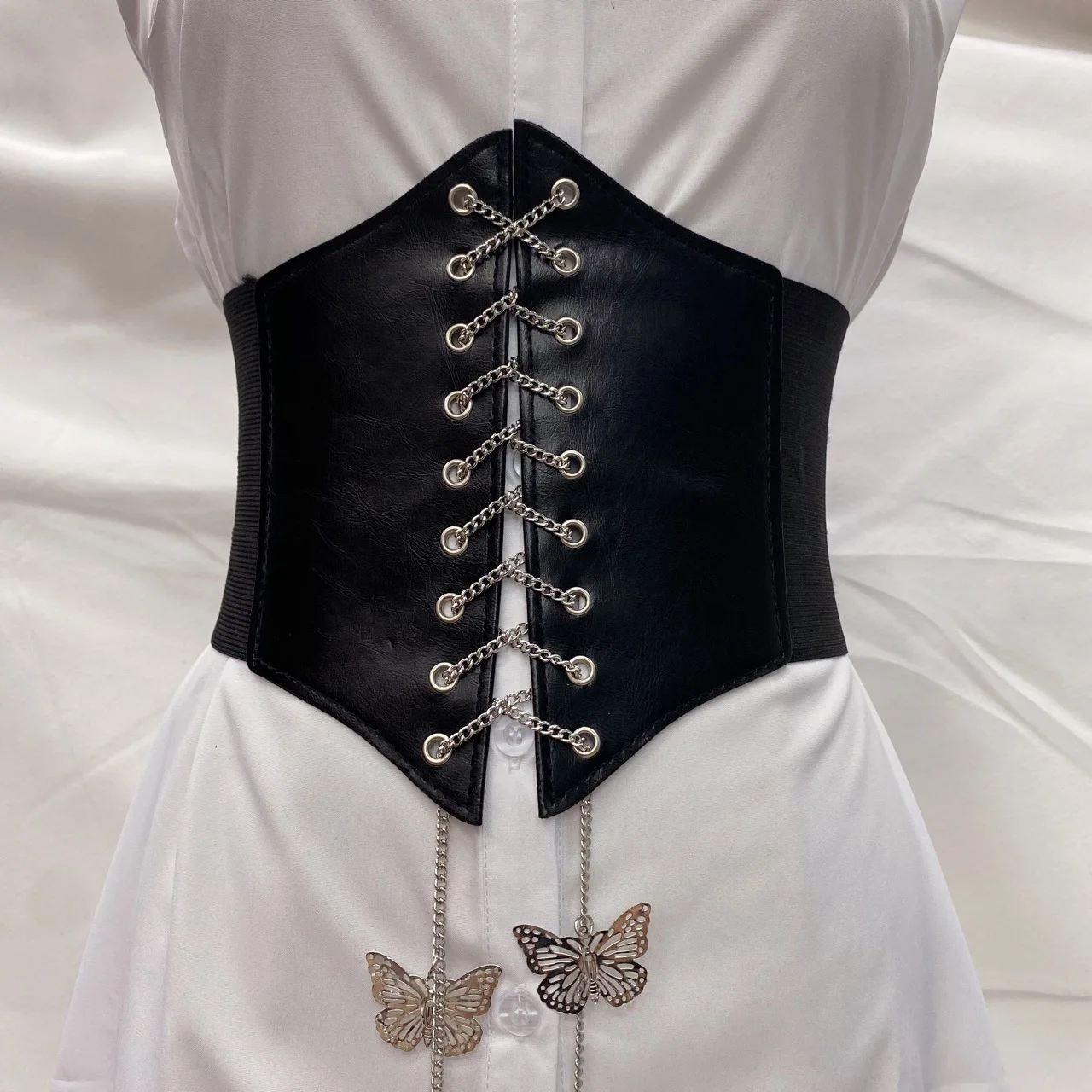 

Fashion belt plastic waist rivet waist seal women's wide Korean bound belt