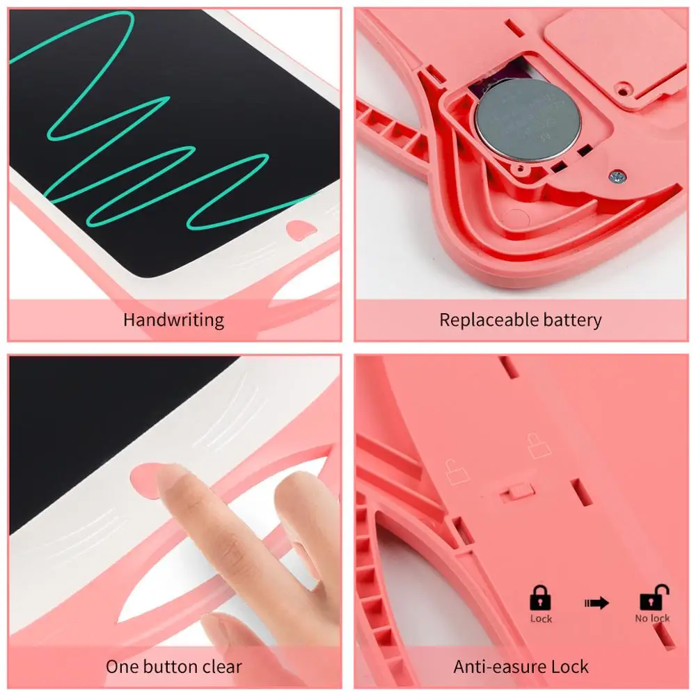 Портативный электронный ЖК-планшет для рисования с кнопкой защиты от износа 8 5/12