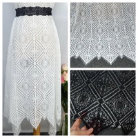 black off white car bone cording eyelashes lace fabric tulle wedding dress width 1 5 meters v2333