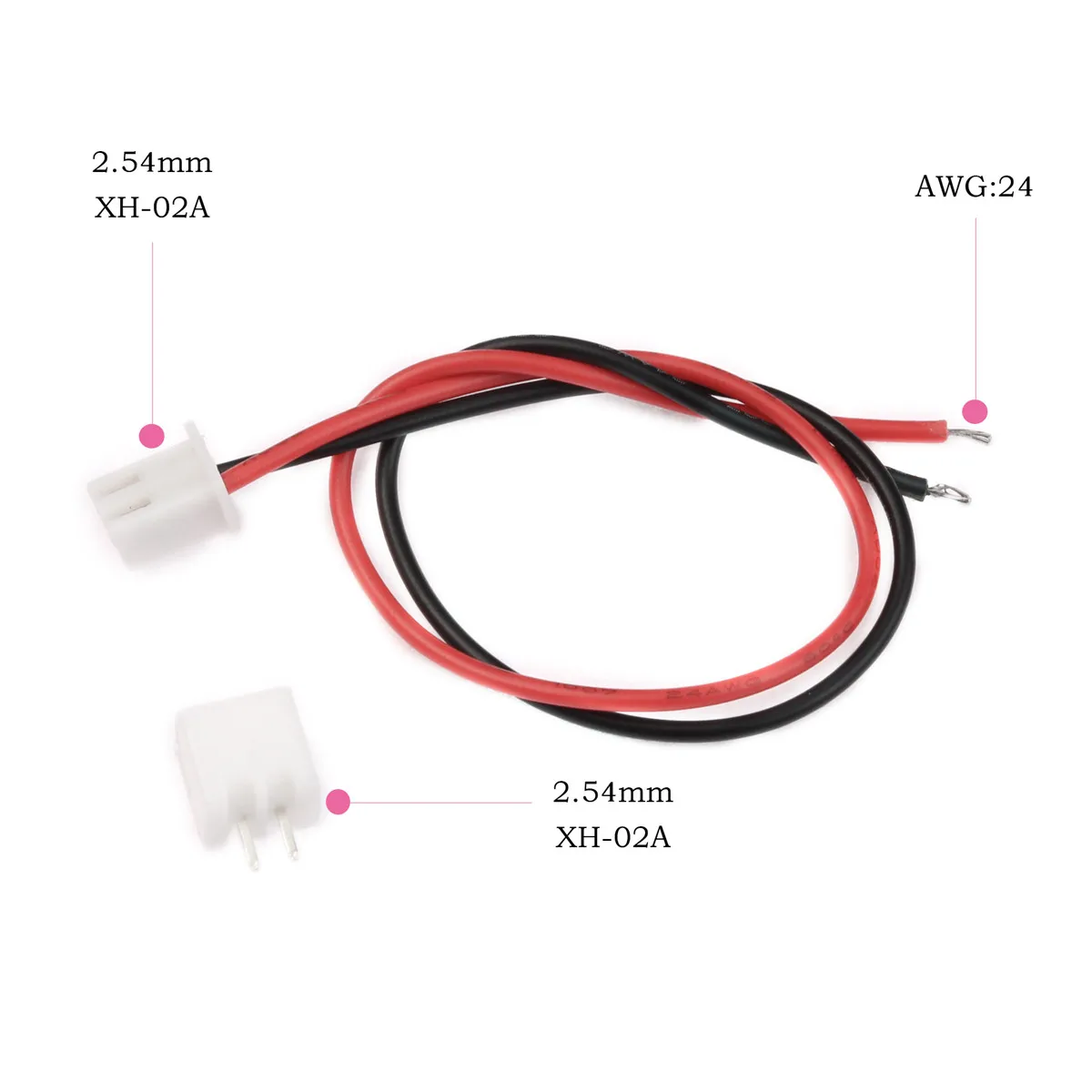 10 комплектов мини микро 2/3/4 Pin XH разъем 2 54 мм с 24AWG Провода кабели Dupont клеммы
