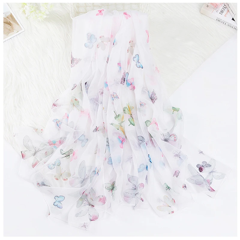 Женский Длинный шарф ELIfashion мягкая картина бабочки в Корейском стиле женские