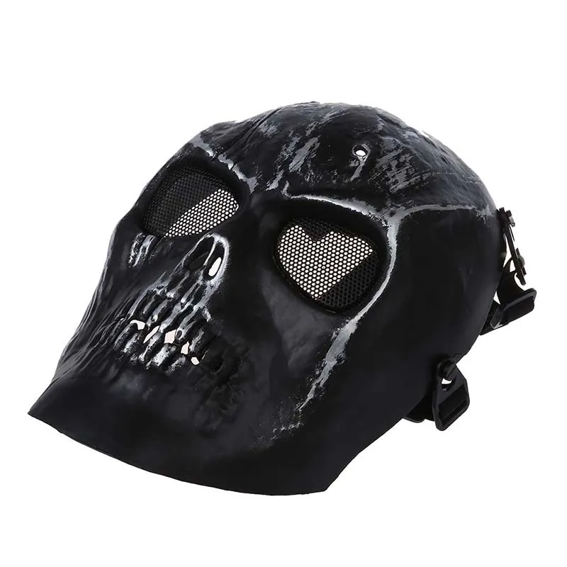 Army Skull Skeleton Airsoft Paintball BB Gun Full Face Game Protect Safe Mask - Silver Black | Дом и сад
