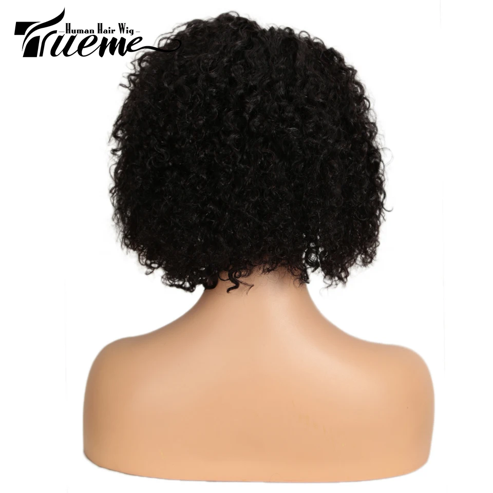 Кудрявые человеческие волосы Trueme парики для чернокожих женщин кудрявые короткие