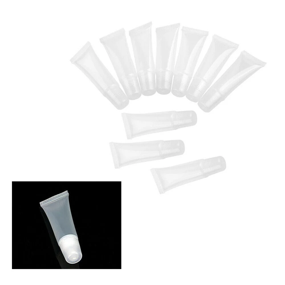 Пустые прозрачные контейнеры для косметических помад 10 шт. многоразовые трубки