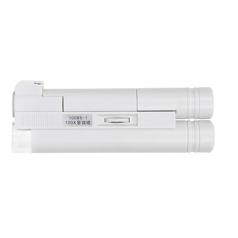 Мини ювелир 100x светодиодный карманный микроскоп Ювелирные изделия Лупа Стекло 100