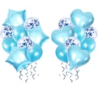 9 шт.лот, золотые конфетти с сердцем и звездами, с днем рождения, вечерние, голубые, розовые, гелиевые воздушные баллоны, украшение для детского душа, свадебные шары