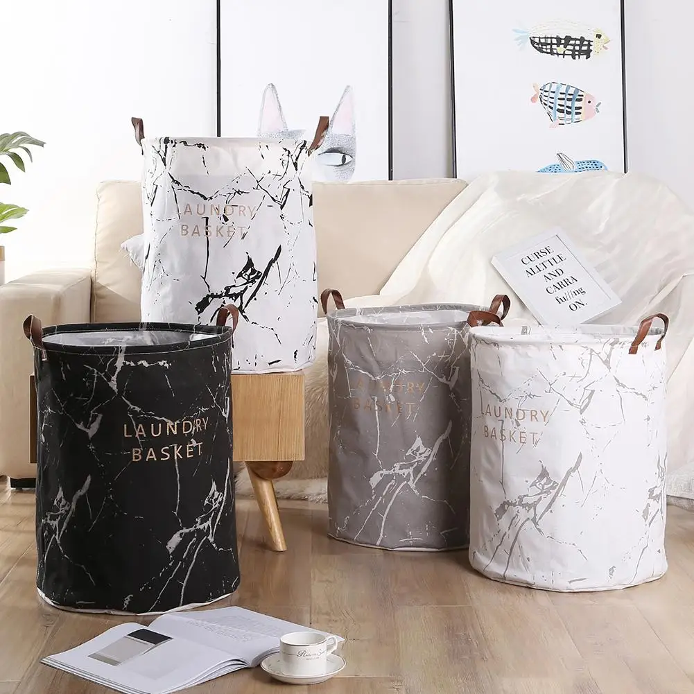 Мраморная сумка для хранения одежды спальни складная корзина белья | Дом и сад