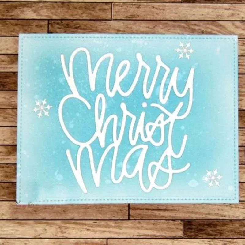 Обезьяна веселое Рождество письмо металлические режущие трафареты для DIY