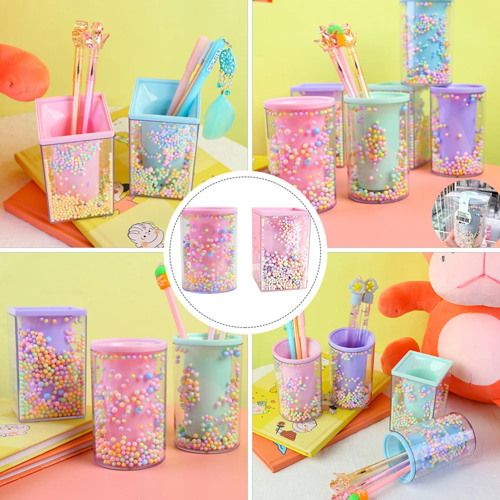 

2Pcs Foam Design Pen Holders Acrylic Ornaments Pen Holders Stationery Boxes