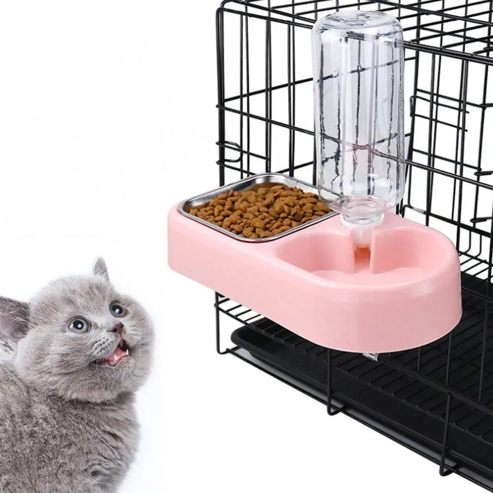 

70% Dropshipping!!No-Spill Hanging Double Bowl Cat Dog Drinking Water Food Feeder Pet Supplies