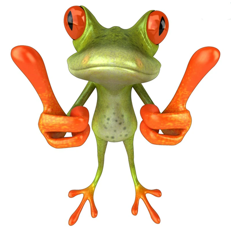 Мультяшная наклейка на автомобиль прекрасные 3D лягушки Аксессуары для