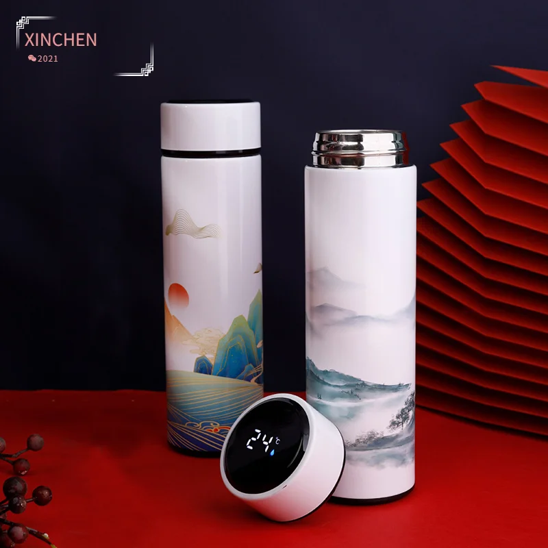 Coffee Mug 304 Stainless Steel Vacuum Flask  With Tea Infuser Thermocup Water Bottle Best Gift