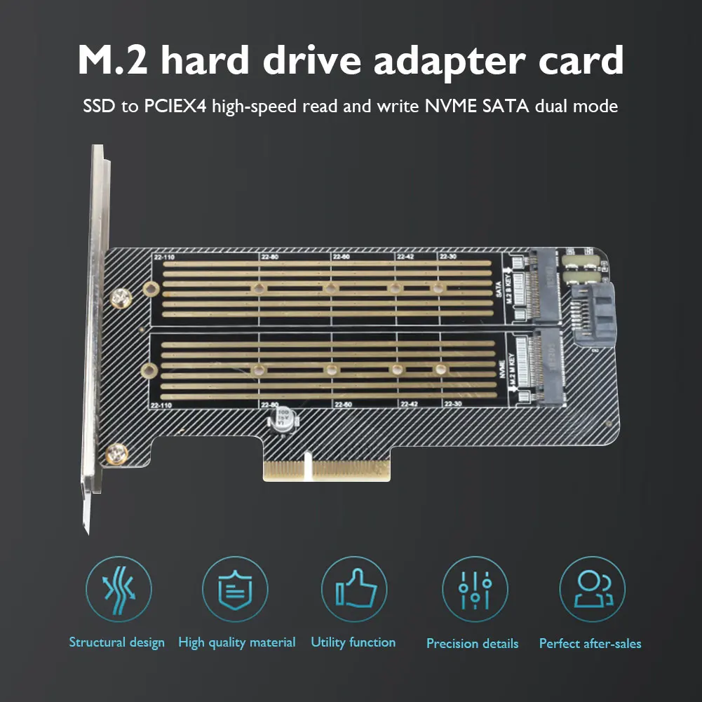 двойной адаптер m 2 pcie pci express 30 x4 на m 2 ngff m key b key