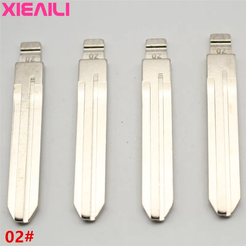 

XIEAILI 50Pcs 02# Metal Blank Uncut Flip KD Remote Key Blade For Toyota Camry/Reiz/Corolla/Tarago/Yaris/Prado S169