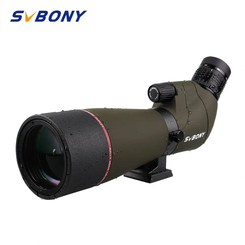 SVBONY SV13 Зрительная труба 20-60x65 зум телескоп BK7 серебро+ MC Призма и полностью многослойный объектив объектива водонепроницаемый F9314AA для охоты, стрельбы, стрельбы из лука, наблюдения за птицами