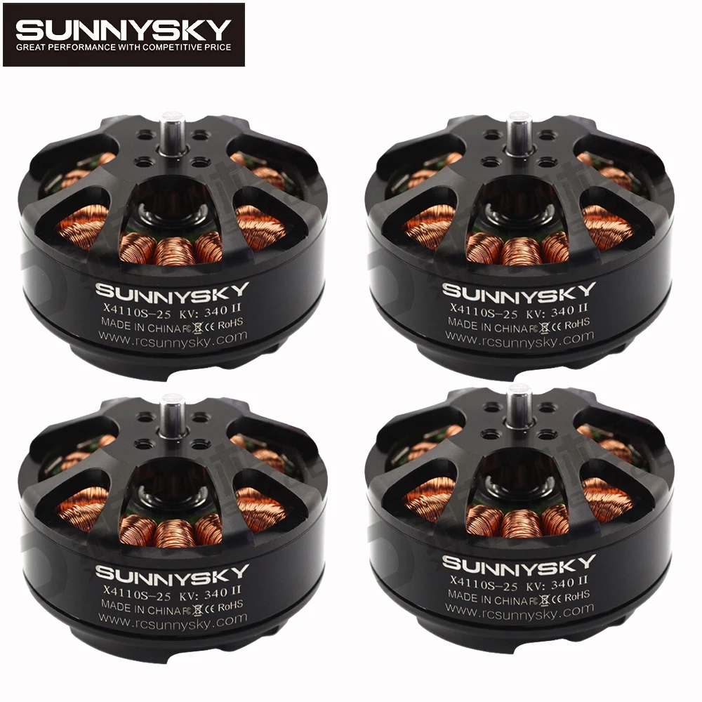4 шт./лот Sunnysky X4110S 340KV 400KV 460KV 580KV 680KV 4S 6S бесщеточный двигатель для RC Мультикоптер