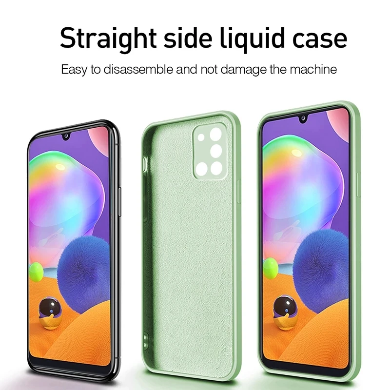 for samsung galaxy a52 a72 a32 a22 a51 a71 a31 a21s a50 a70 case square liquid silicone cover for galaxy s21 s20 s10 s9 s8 plus free global shipping