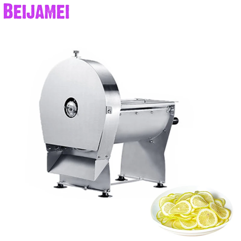

BEIJAMEI Commercial Potato Chips Carrot Slicing Food Processor Vegetable Fruit Cutter Cutting Machine Electric Lemon Slicer