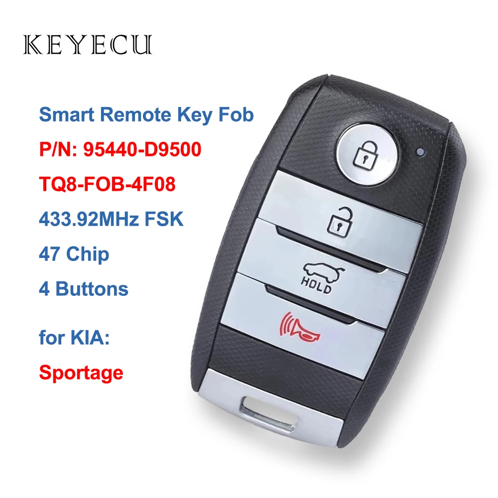 Keyecu 95440-D9500 умная фотосессия 4 кнопки 433 92 МГц FSK 47 чип для Kia Sportage 2018 2019 2020 95440D9500 |