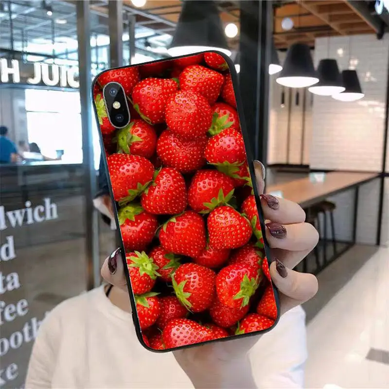 

Green cherry fruit cherry Blueberry Strawberry Phone Case for iPhone 11 12 pro XS MAX 8 7 6 6S Plus X 5S SE 2020 mini