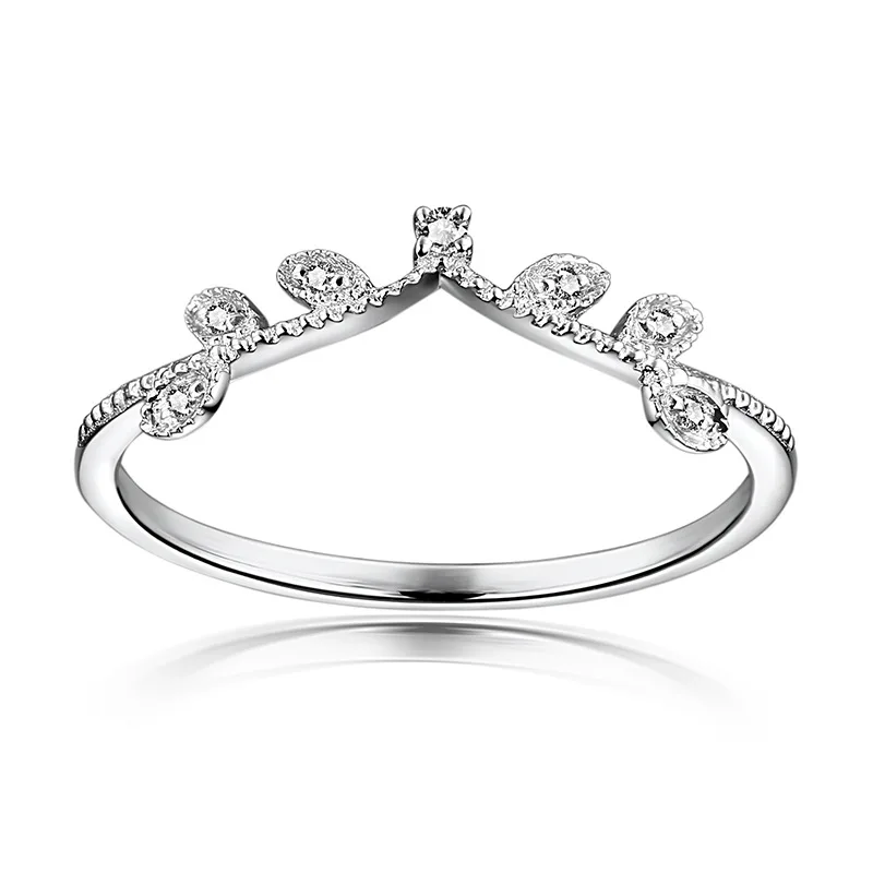 Элегантная корона с бриллиантом 18 К настоящее Настоящее ТВЕРДОЕ ЗОЛОТО кольца