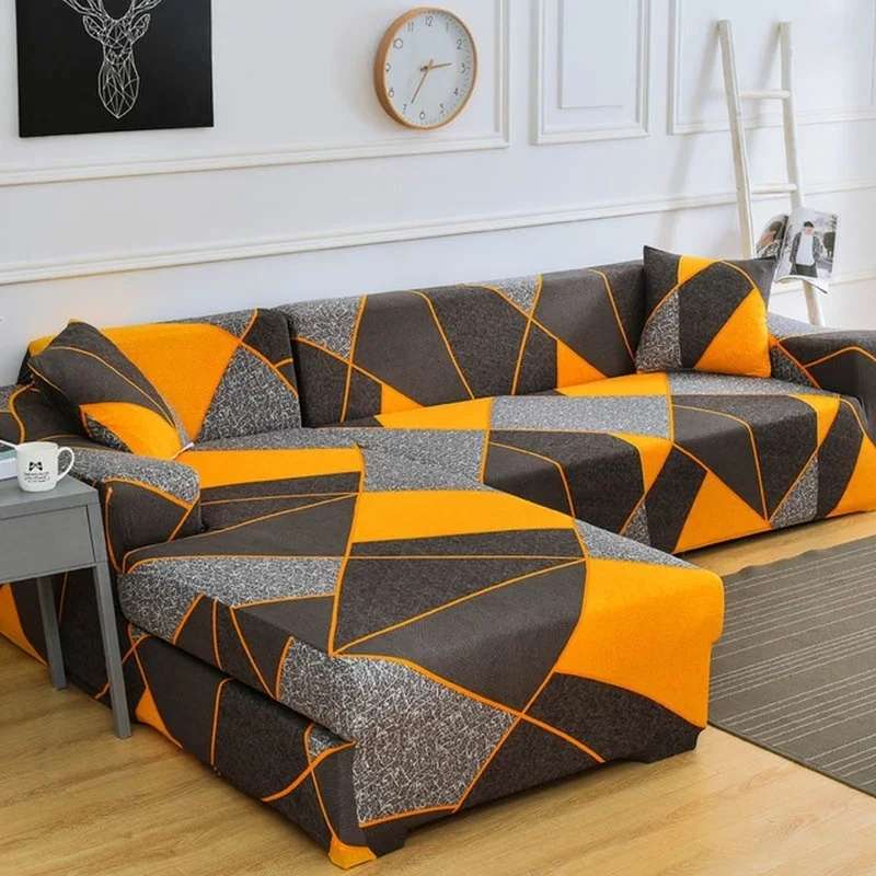 

Geometric Elastic Sofa Cover for Living Room Modern Sectional Sofa Slipcover Couch Cover Chair Protector Cushion Cover