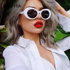 Солнечные очки в овальной оправе женские, привлекательные крутые солнцезащитные аксессуары в винтажном стиле, с линзами конфетного цвета