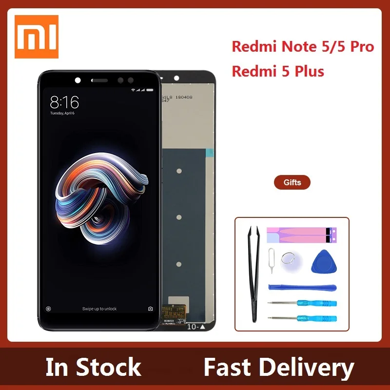 ЖК-дисплей с дигитайзером сенсорного экрана и рамкой для Xiaomi Redmi Note 5 Pro Plus