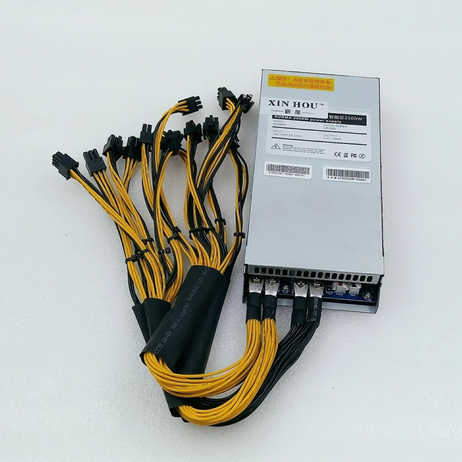 Блок питания ZEC BTC LTC BCH для майнинга 2500 Вт PSU Antminer S9 S9j S9k L3 Z9 Z11 Z11e B7 Z1 + A9 Ebit E9i E10.2 E110.3