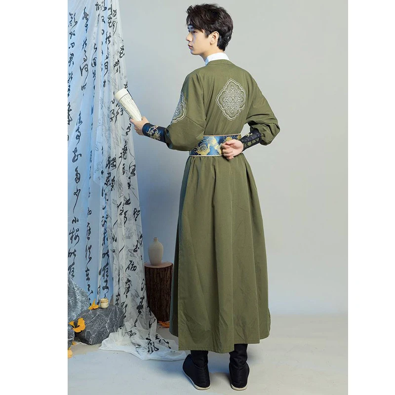 Модный мужской современный китайский традиционный унисекс костюм ханьфу