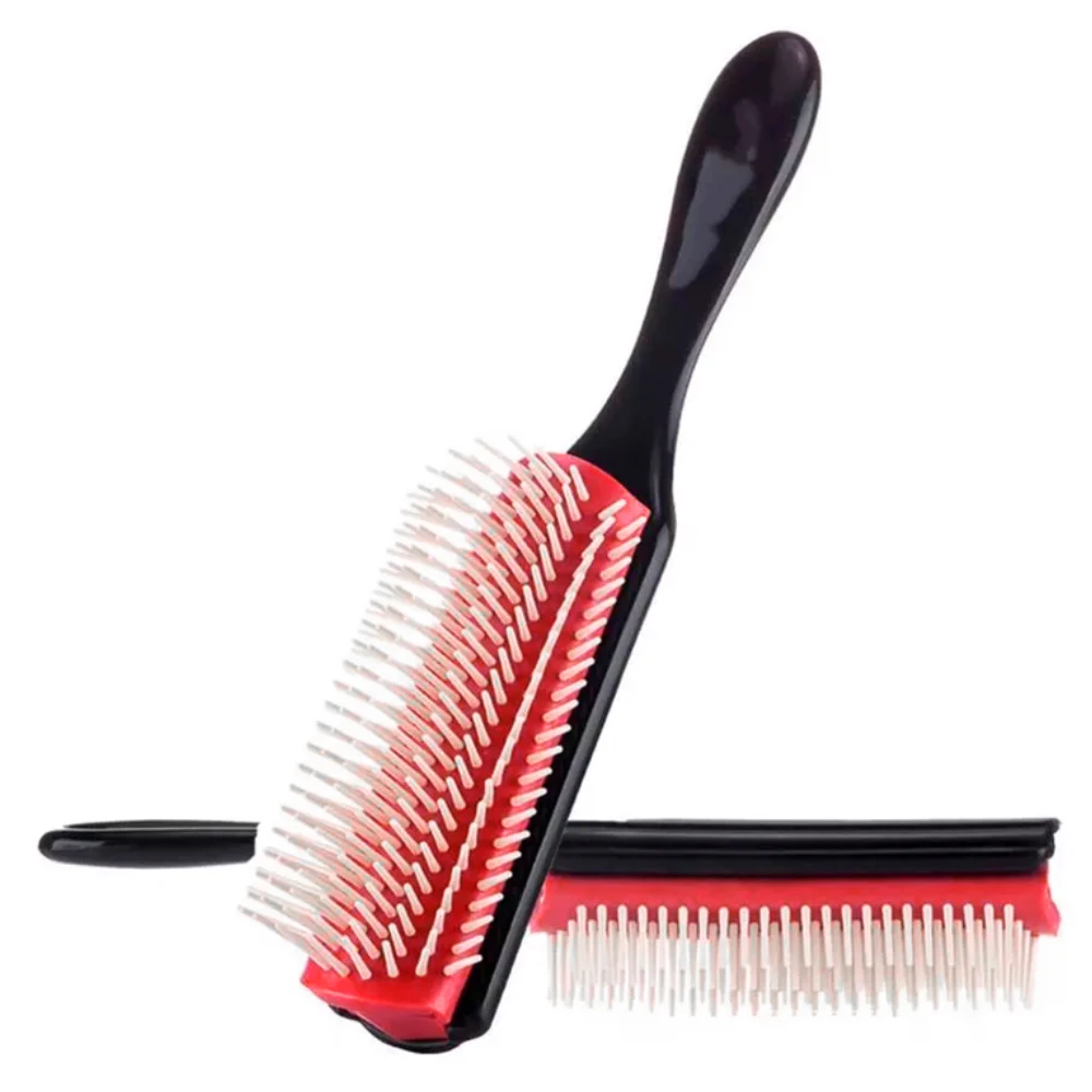 

Nine Rows Girls Hair Styling Comb Scalp Massage Hairbrush Women Wet Curly Detangle Hair Brush for Salon Hairdressing Tools