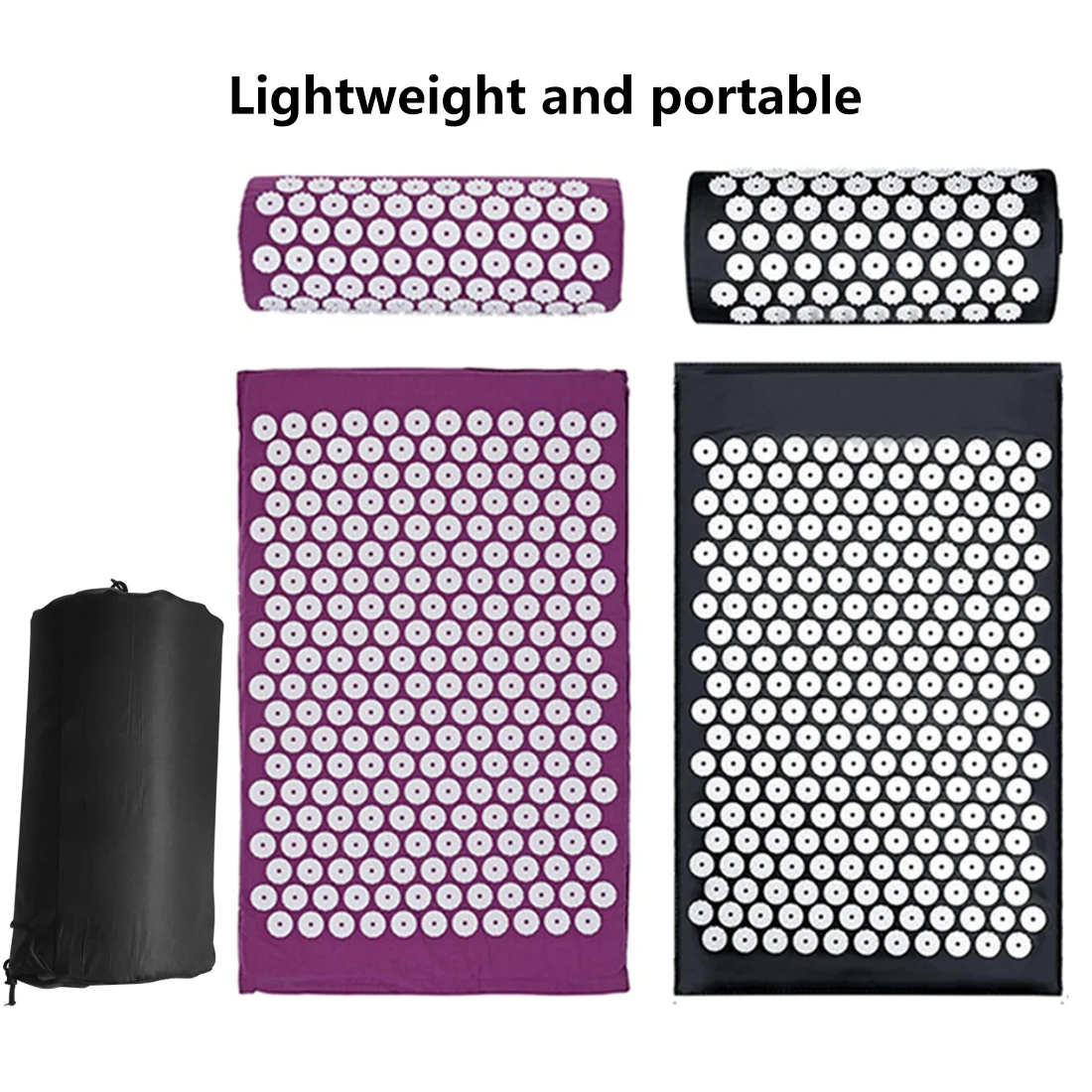 

Massage Cushion Acupressure Massage Mat Massage Pillow Set Yoga Acupuncture Mat Foot Back Neck Massager Pain Stress Relief