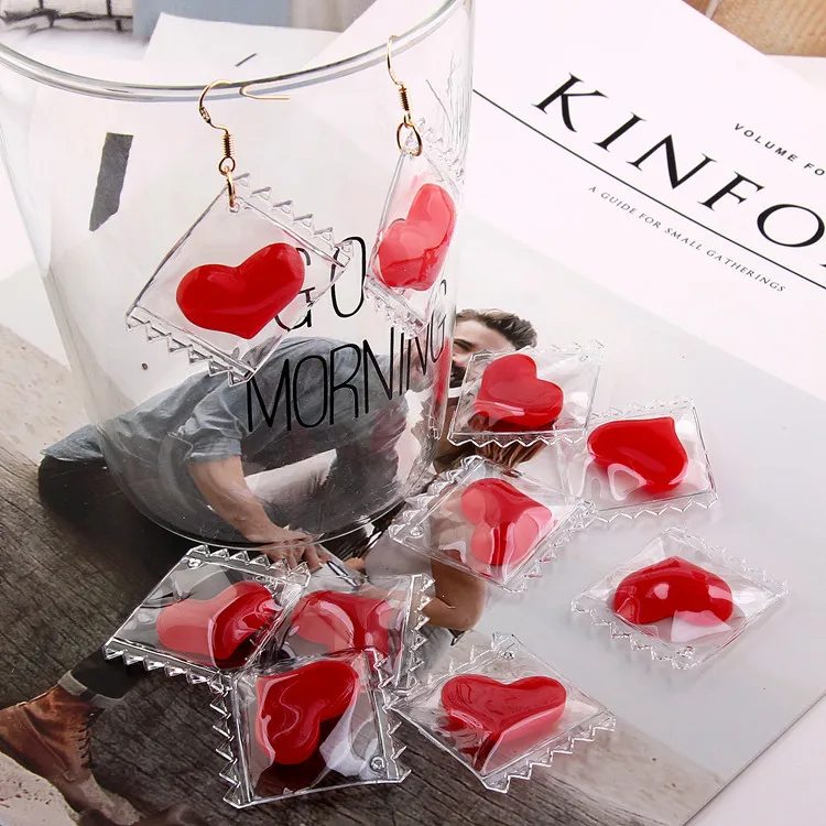 10 шт./упак. горячее сердце конфеты Подвески DIY браслет серьги конечные бусины в